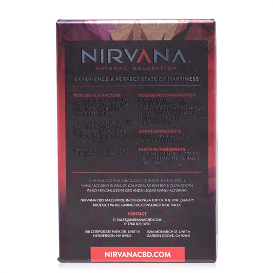 Nirvana Broad Spectrum Strawberry CBD Tincture 30mL
