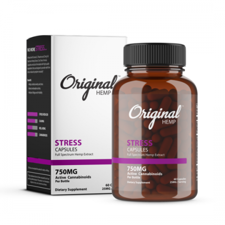 Original Hemp Stress Full Spectrum Hemp Capsules 750mg