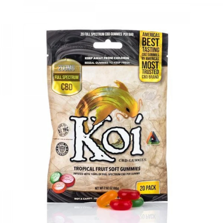 Koi Full Spectrum Hemp Extract CBD Tropical Fruit Soft Sour Gummies