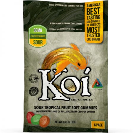 Koi Full Spectrum Hemp Extract CBD Tropical Fruit Soft Sour Gummies