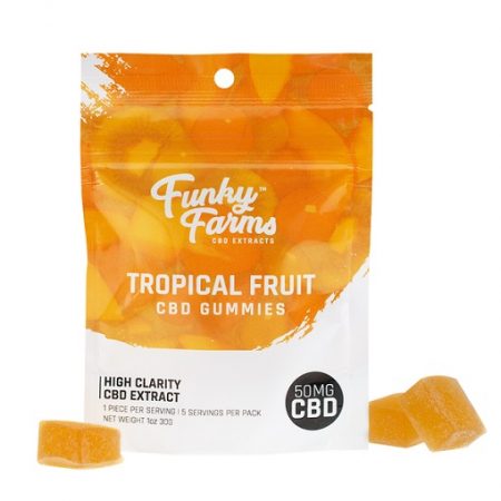 Funky Farms Tropical Fruit CBD Gummies 50MG