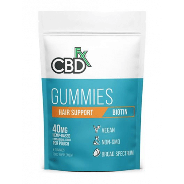 CBDfx Broad Spectrum CBD Gummies with Biotin for Hair and Nails 40mg