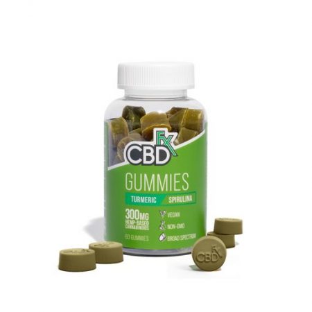 CBDfx Broad Spectrum CBD Gummies with Turmeric and Spirulina