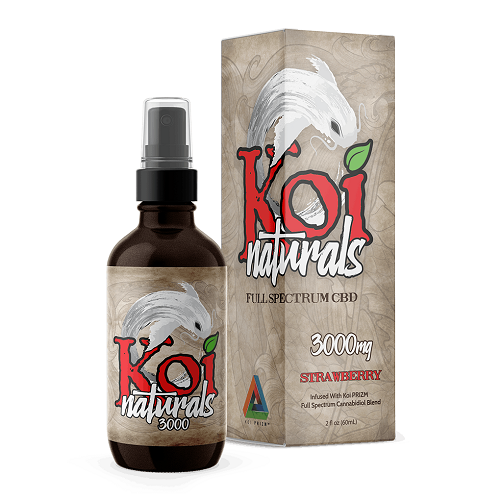 Koi Naturals Strawberry Full Spectrum Hemp Extract CBD Oil Tincture 3000mg