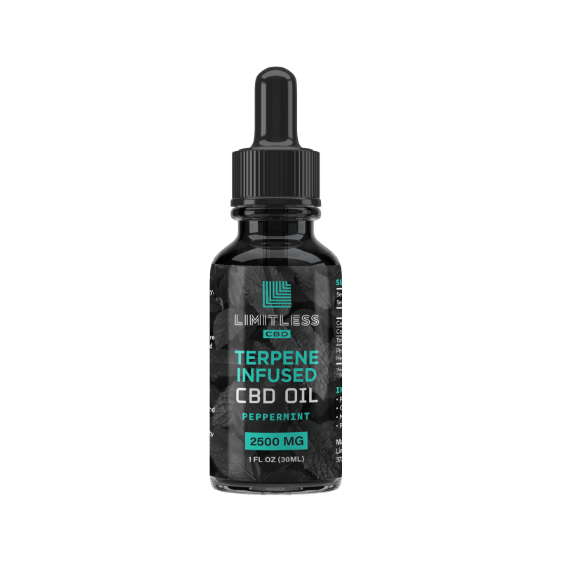 Limitless Terpene Infused peppermint CBD Oil 2500mg