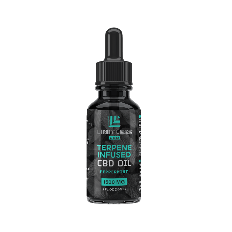 Limitless Terpene Infused peppermint CBD Oil 1500mg