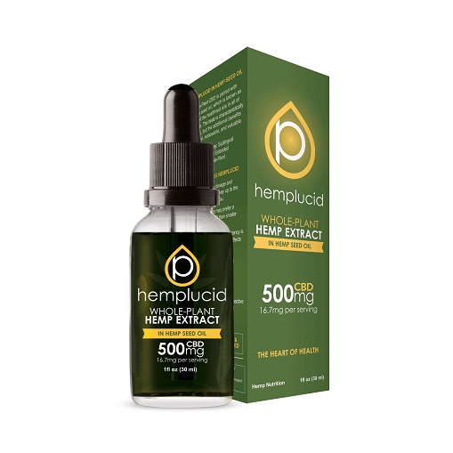 Hemplucid Full Spectrum CBD Extract in Hemp Seed Oil Tincture 500mg