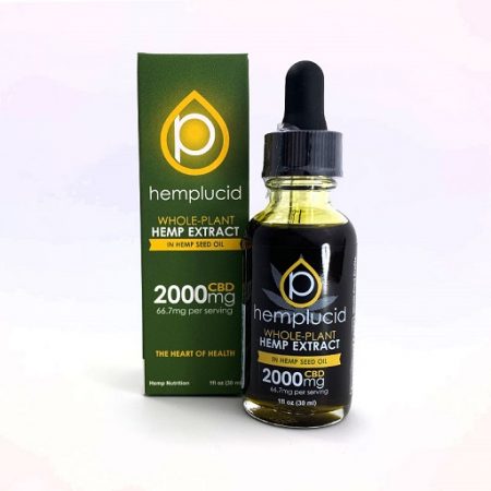 Hemplucid Full Spectrum CBD Extract in Hemp Seed Oil Tincture 2000mg