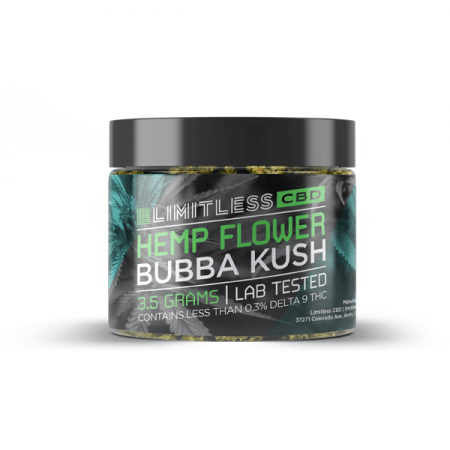 Limitless CBD Hemp Flower Bubba Kush 3.5gm