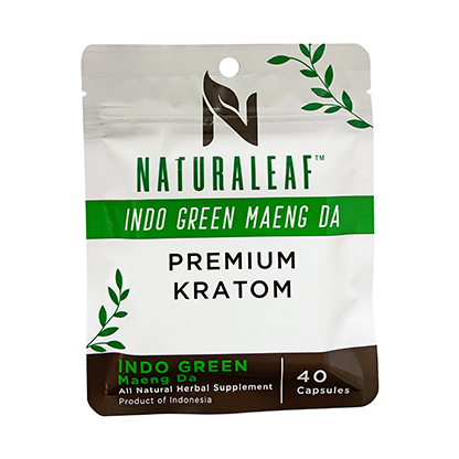Naturaleaf Indo green maeng Da premium kratom 40 Capsules