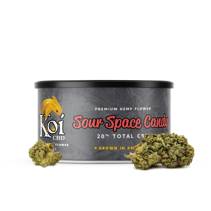 Koi CBD Hemp Flower Sour Space Candy Tin