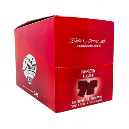 Dinner Lady D’lites CBD Raspberry 75mg Gummies